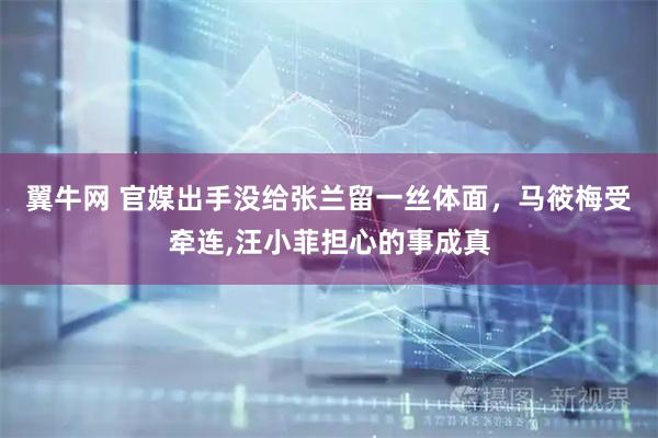 翼牛网 官媒出手没给张兰留一丝体面，马筱梅受牵连,汪小菲担心的事成真